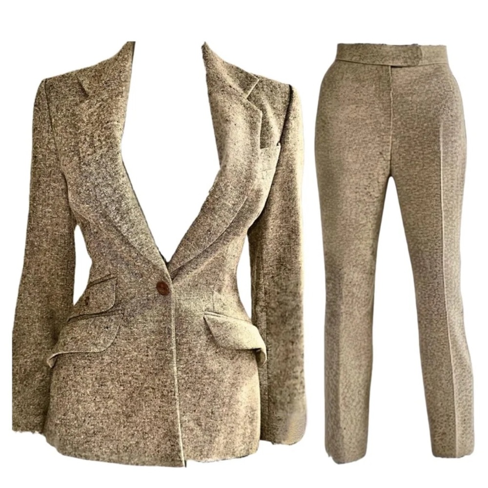 Vivienne Westwood vintage tweed matching blazer & trousers pants suit late 90s